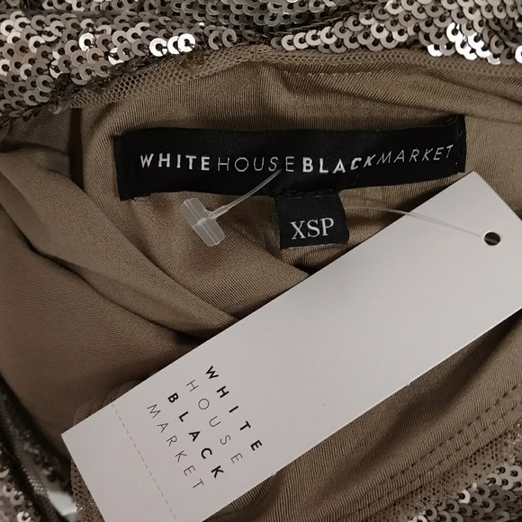 Metallic Mini Dress Silver Pewter Sexy Chainmail r Sequin like Shimmer w Stretch - Picture 8 of 8